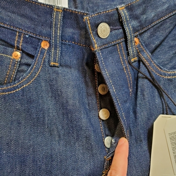 levi's 501 Original Fit Dark Wash High-rise Straight Leg Size 24 x 30 NWOT - Picture 6 of 16